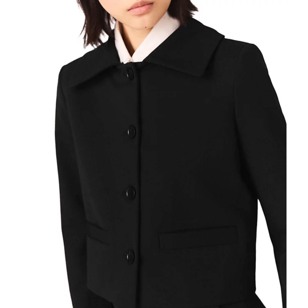 Virala Short Jacket With Removable Faux Fur Collar